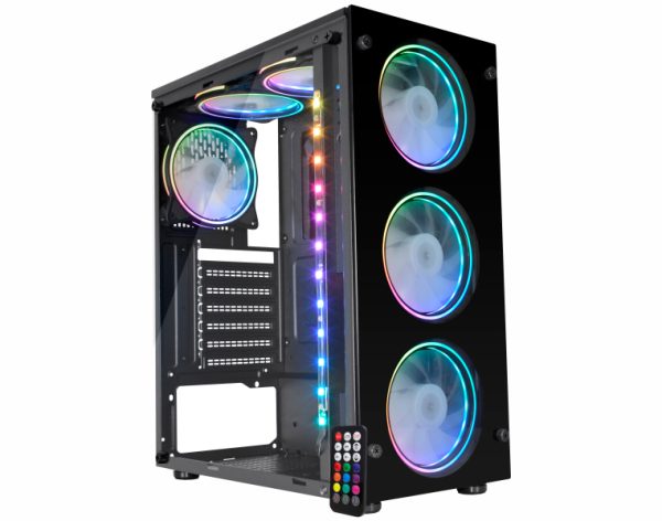 Gabinete Gamer K-MEX Ritmico 3Fans